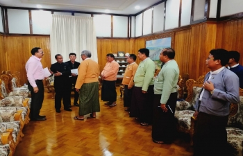 H.E. Mr. Nandan Singh Bhaisora call on H.E. Dr. Myint Naing, Hon'ble Chief Minister, Sagaing Region Government on 21st August 2018