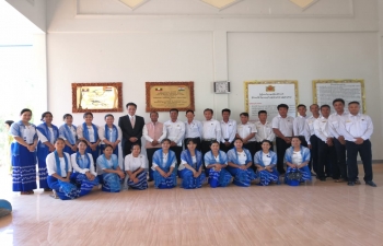 Mr. Nandan Singh Bhaisora, Consul General attending The Opening Ceremony of Training Batch (6) at Industrial Training Centre, Ministry of Industry, Myingyan , set up by India under Myanmar- India Friendship Project