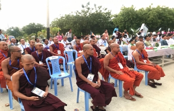 Opening Address by Consul General to  the students (Monks & Nuns) of Buddhist Civil Society Management Programme at International Buddhist Education Centre, Sagaing about traces of Indian  influence- Hinduism & Buddhism in Myanmar,  its role in spreading peace and unity globally and  the need to keep alive our common Buddhist heritage, GoI efforts.