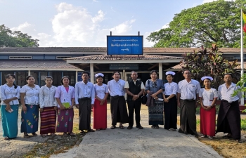 Mr.Nandan Singh Bhaisora, Consul General accompanied by H.E. Daw Nan Hmwe Hmwe Khin, Minister, Sagaing Govt and Area MP U Kyaw Htay Lwin visited Mother & Childcare Hospital, Distt. Health Deptt in Homalin and had interaction with the staff about infrastructure, equipment etc.