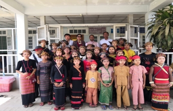 Mr.Nandan Singh Bhaisora, Consul General accompanied by H.E. Daw Nan Hmwe Hmwe Khin, Minister, Sagaing Govt and Area MP U Kyaw Htay Lwin visited Stational Hospital, Naung Po Aung Village, and had interaction with the doctors. Village Admn. about infrastructure, equipment etc.