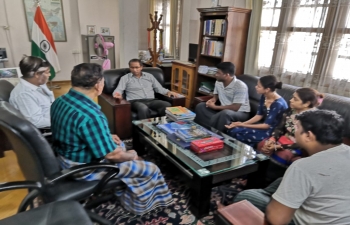 Consul General meeting with members of All Myanmar Tamil Hindu Foundation to discuss about various issues for cultural connectivity.