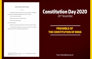 Consul General read the Preamble of the Indian Constitution, along with other officers of the Post, at 1200 hours (local time) today (1100 hours IST).