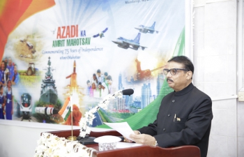 Celebrations of 75th Independence Day at Consulate General of India, Mandalay (Myanmar) on August 15, 2021